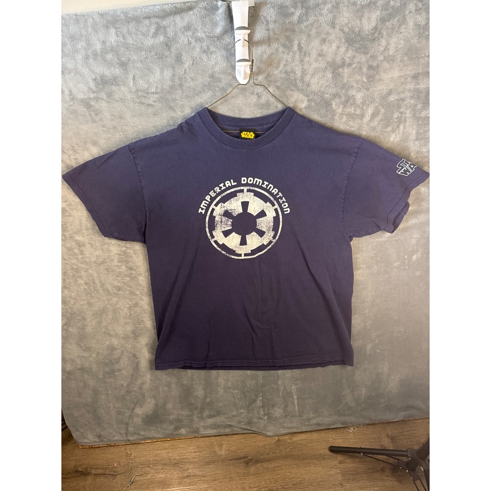 Star Wars Imperial Domination Graphic T-Shirt Navy Blue Galactic Empire Logo XL